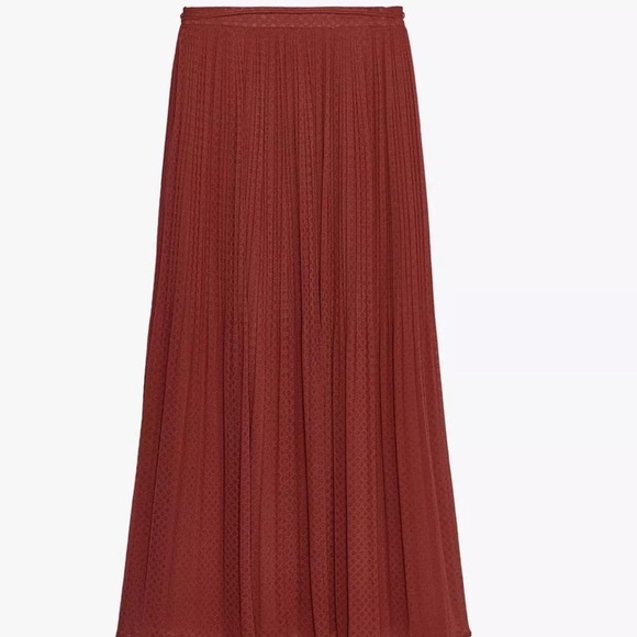 Zara Dresses & Skirts - Zara Elegant Rust Pleated Skirt
